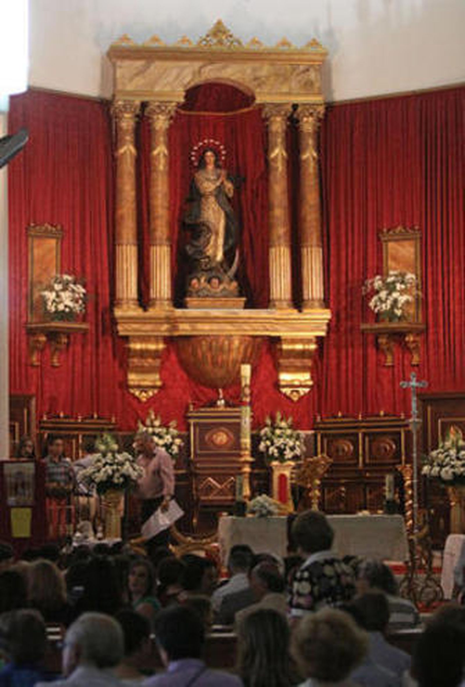 La parroquia de la Inmaculada Concepción, en una imagen de ayer.