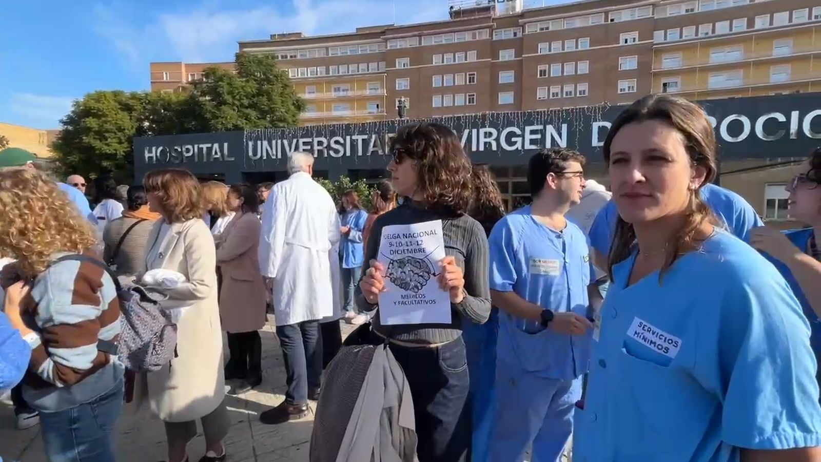 Los médicos durante una jornada de huelga.