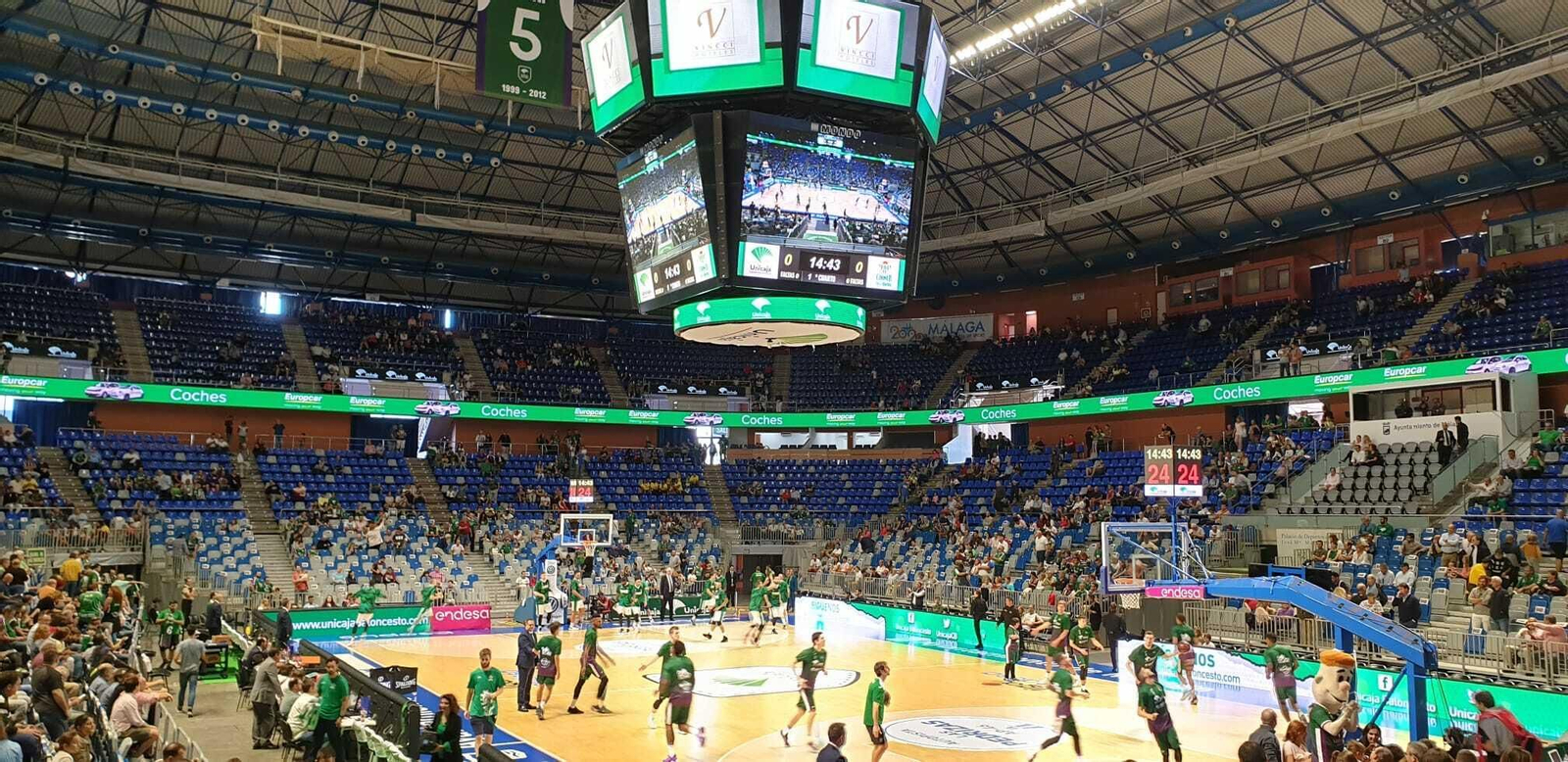 Martín Carpena, antes del Unicaja-Real Betis.