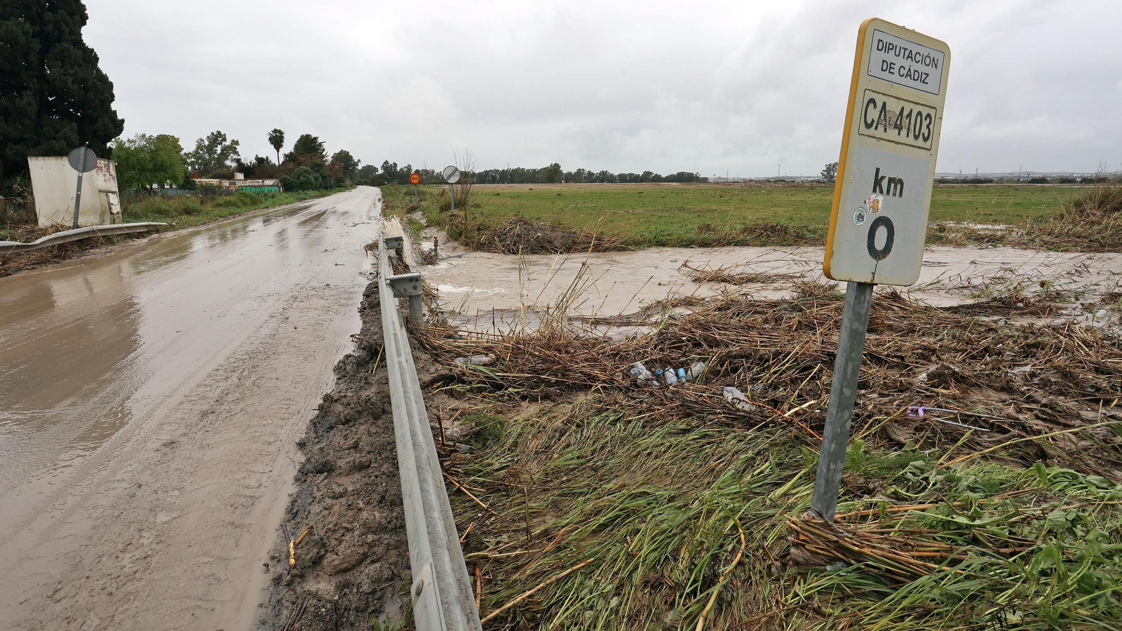 Imágenes del temporal de viento y lluvia en Jerez