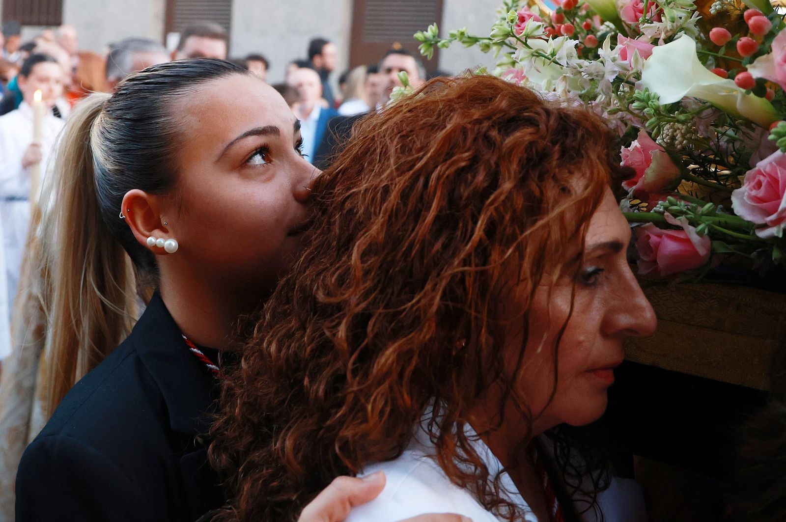 Imágenes del Rosario con la Virgen de los Ángeles