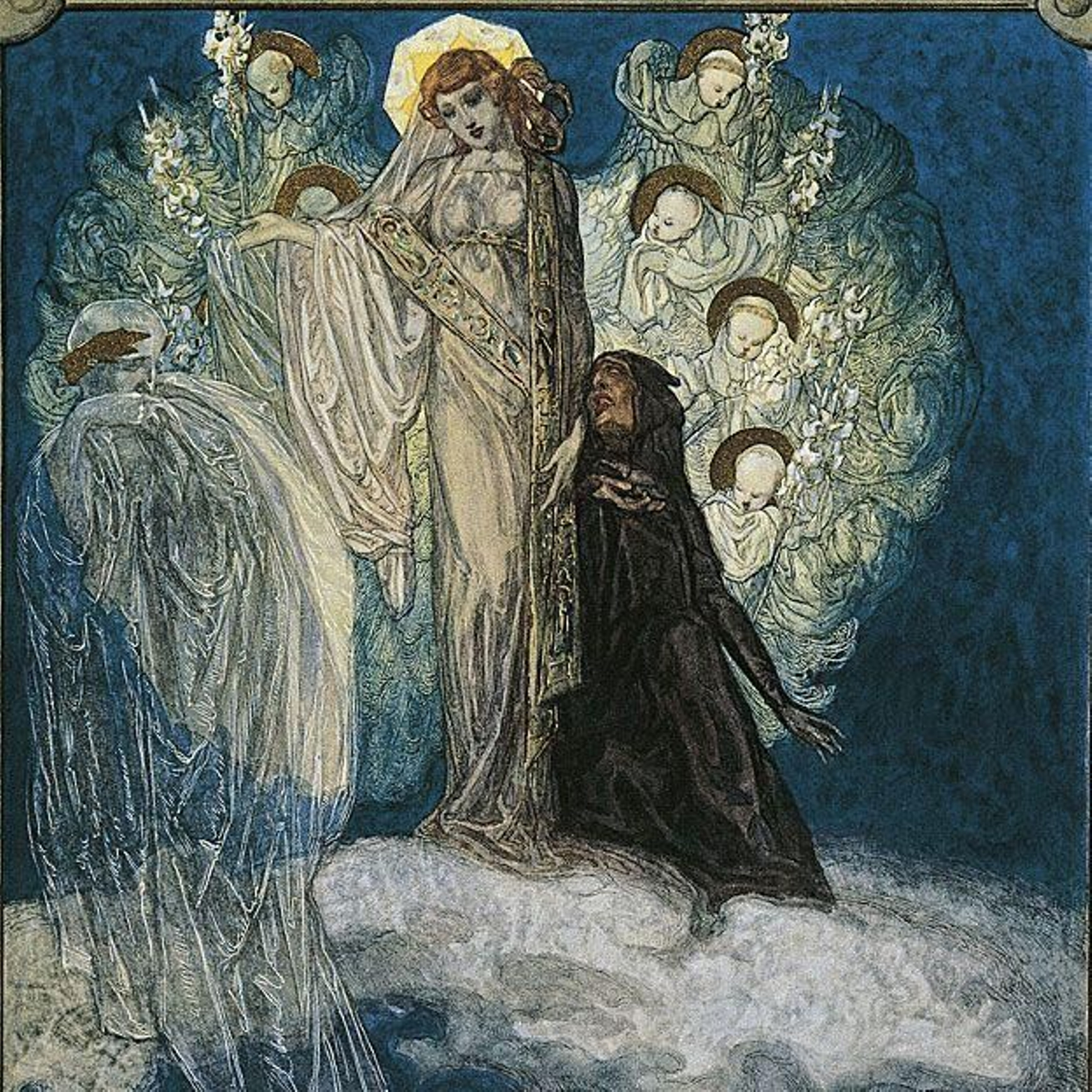Detalle del purgatorio de ‘La divina comedia’, de Dante. Obra del artista austríaco Franz von Bayros (1866-1924).