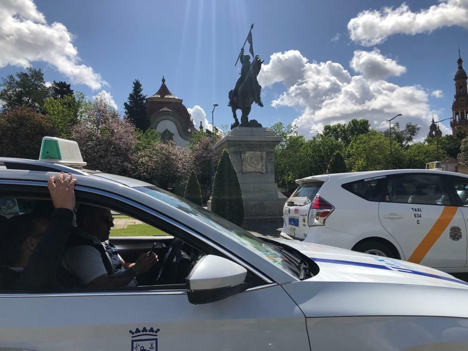 Los taxistas colapsan Sevilla