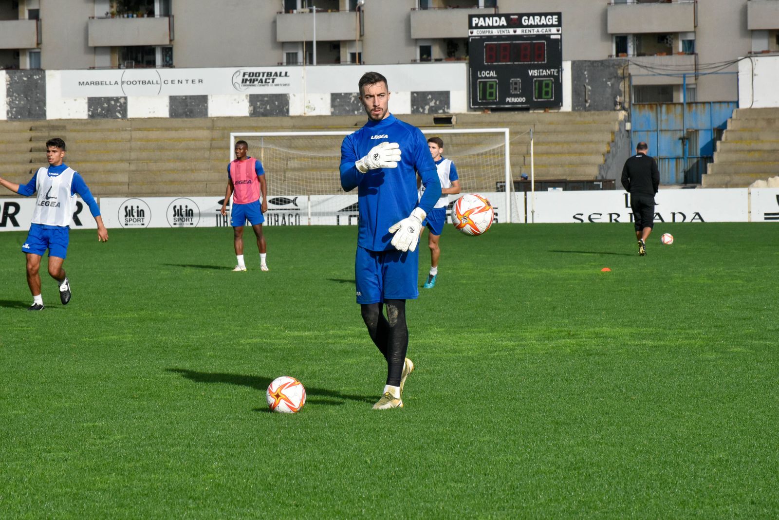 El meta Alberto Varo, en un entrenamiento