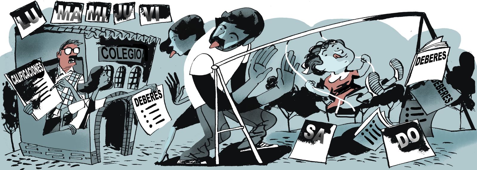 Ilustración: Deberes extraescolares