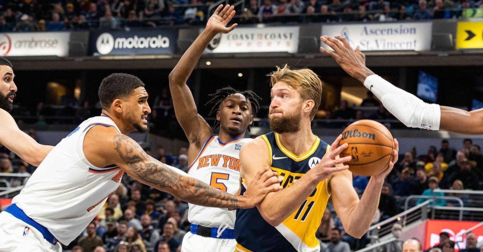 Domas Sabonis, en una acción del partido.