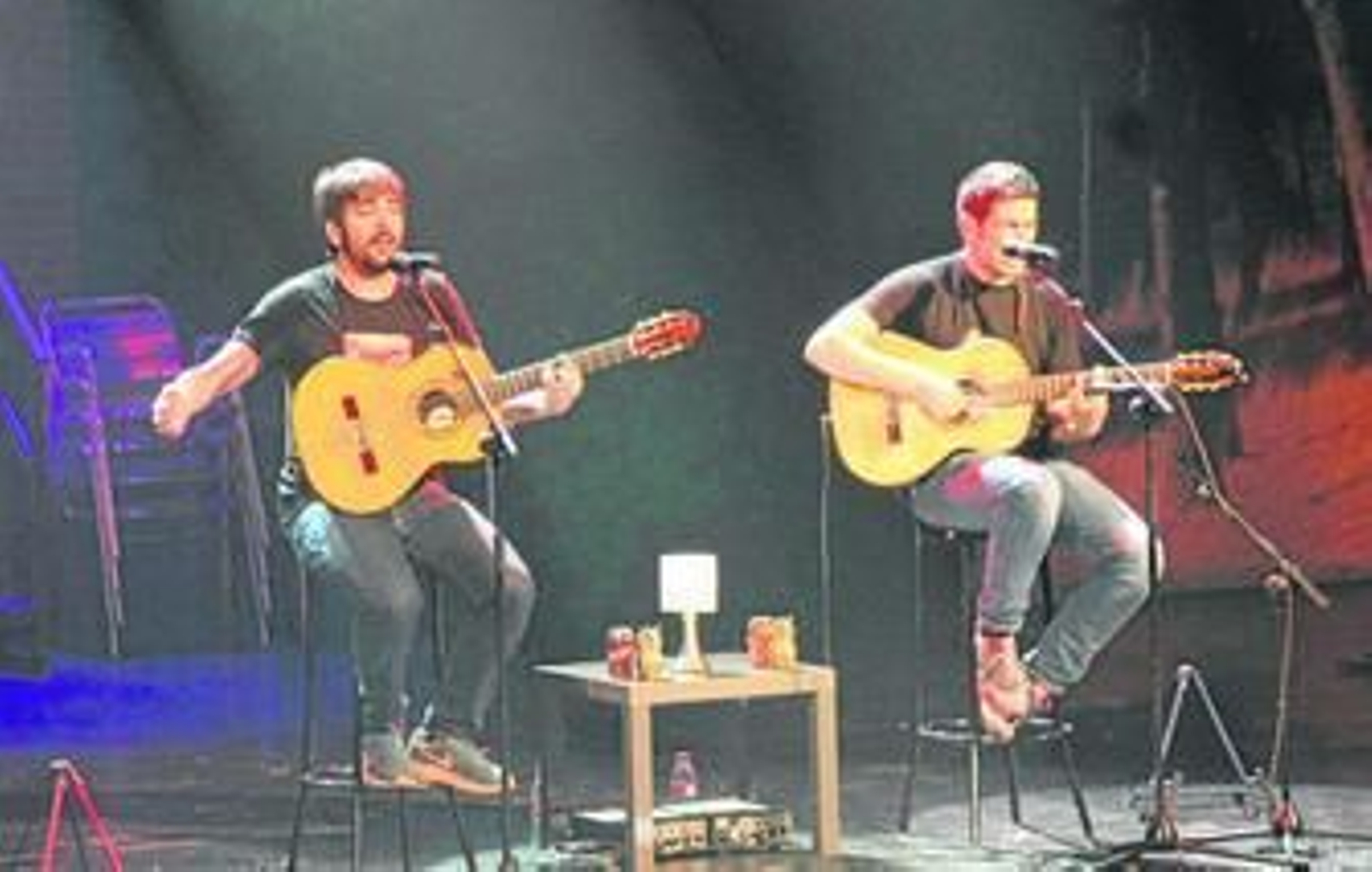 David y José Muñoz durante el concierto ofrecido el sábado en el Auditorio Municipal Maestro Padilla.