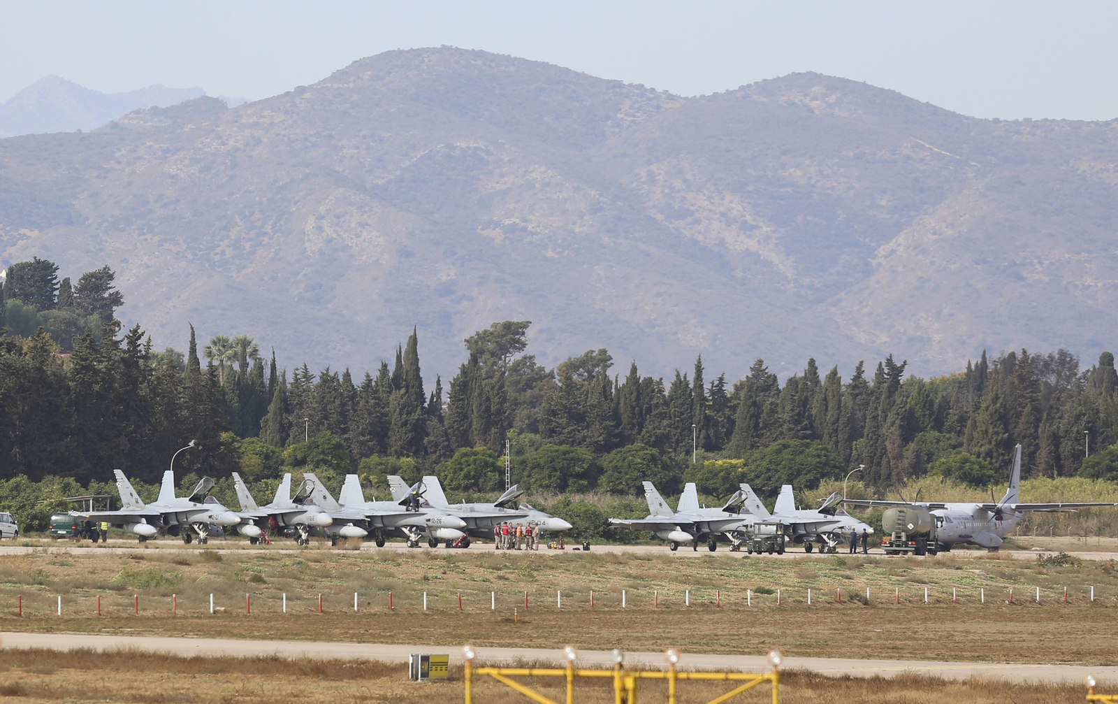 Las fotos de los cazas del Ejército del Aire en Málaga