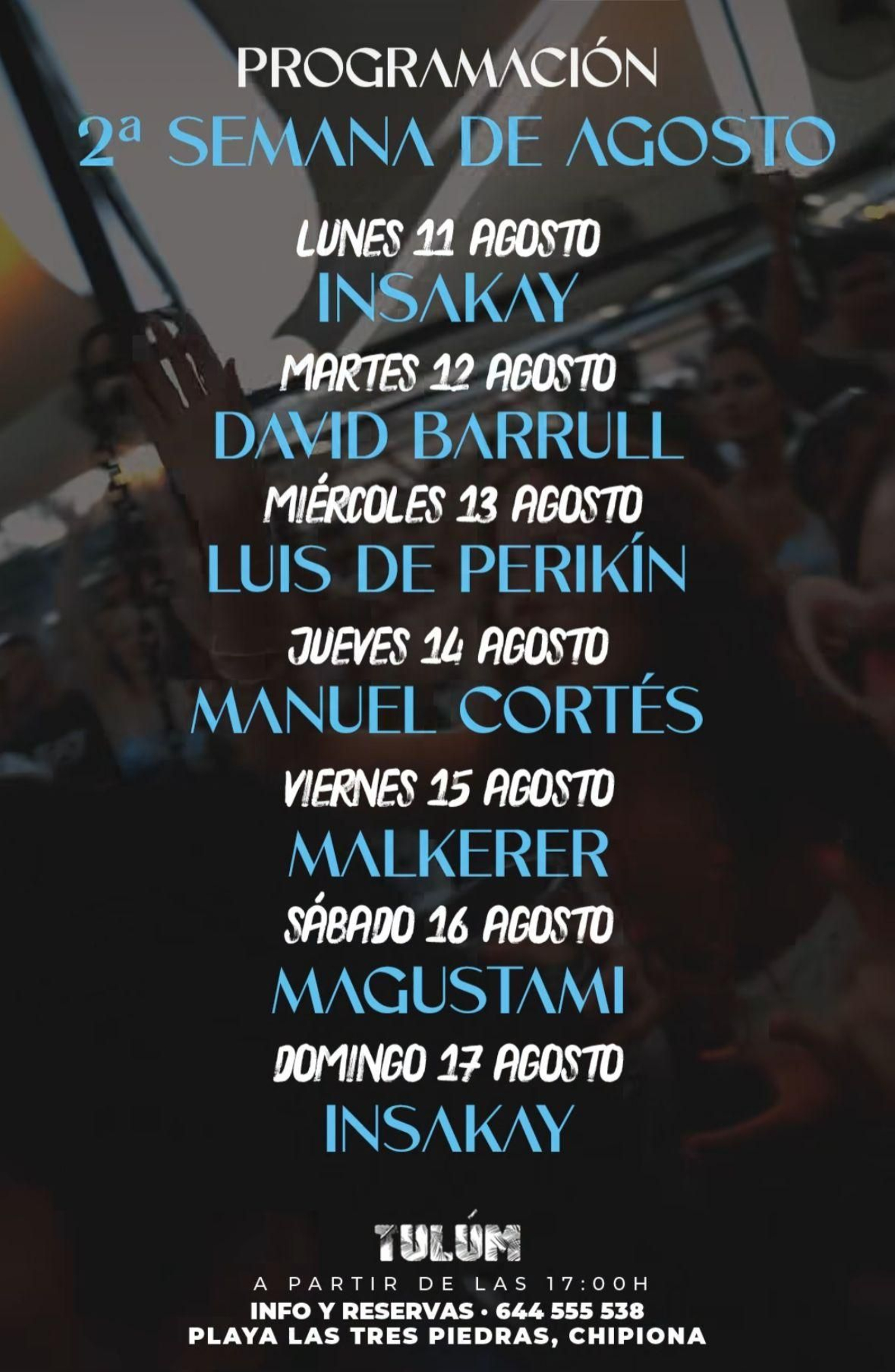 Manuel Cortés, Malkerer, Magustami, Insakay en Tulúm. Chipiona.