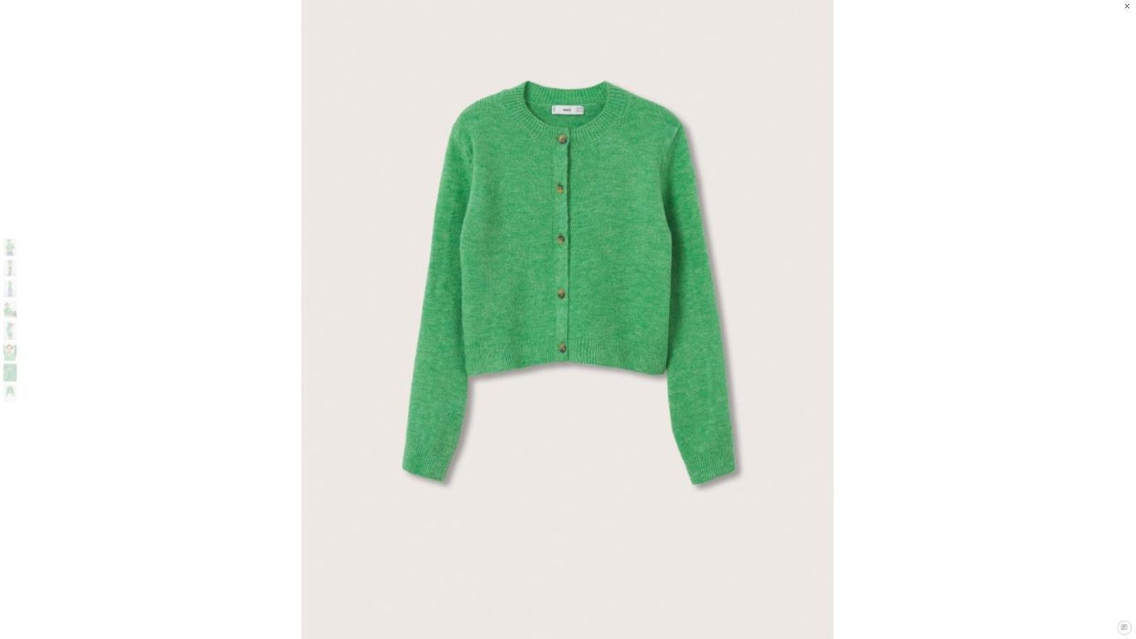 Cárdigan verde de Mango.
