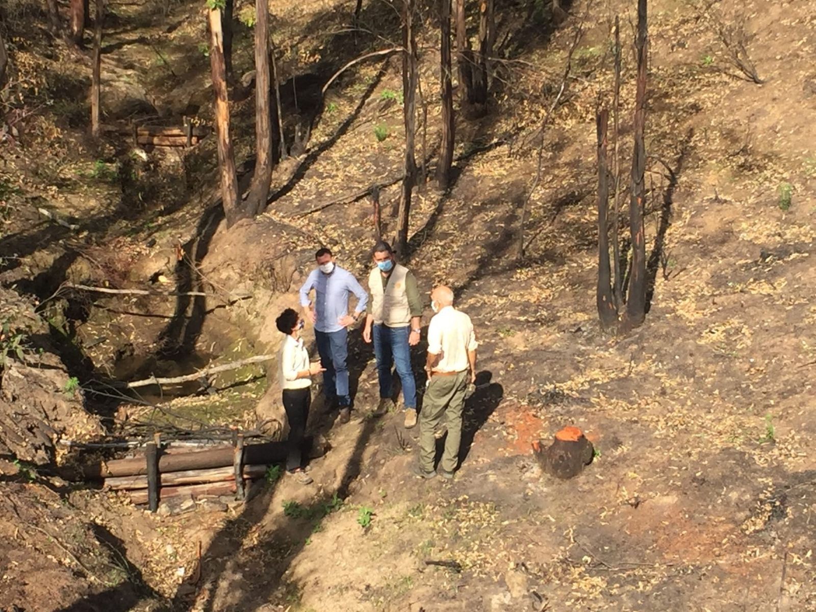 Álvaro Burgos, durante la visita realizada a Almonaster La Real.