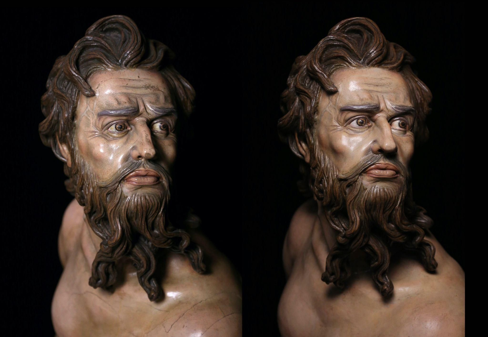 Primer plano del rostro de Judas