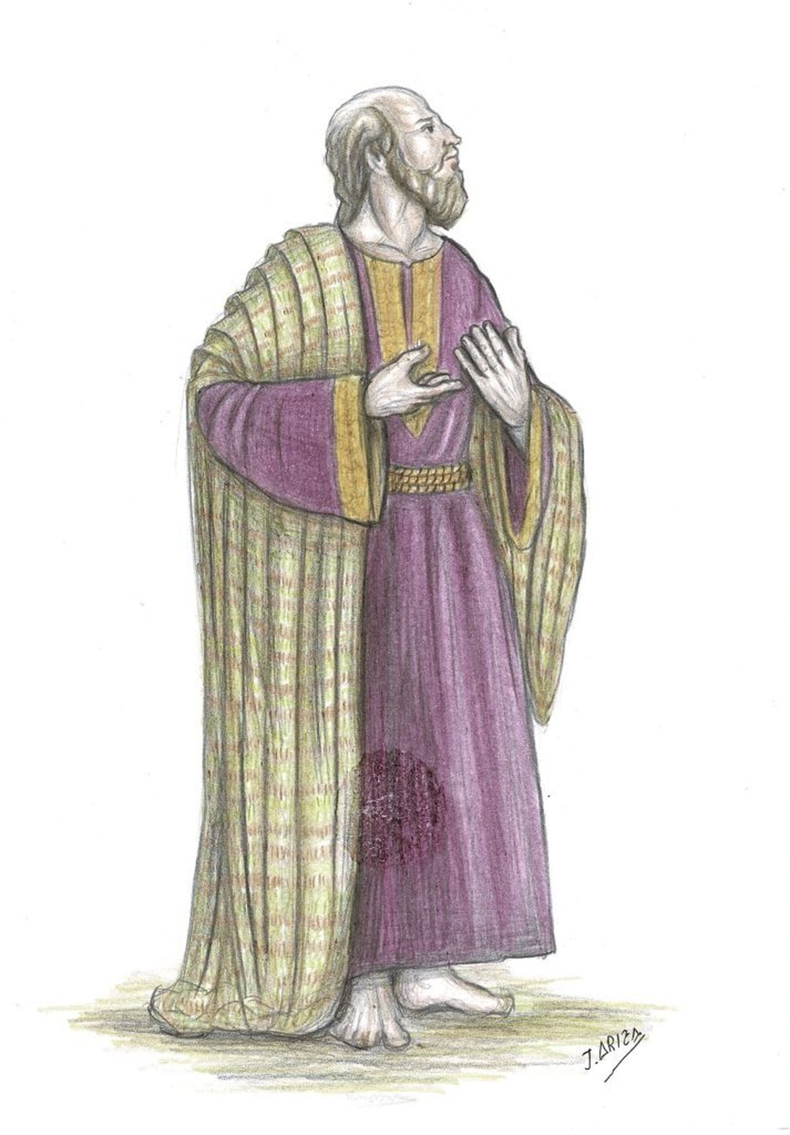 Ropaje de Pedro, primer padre de la Iglesia.