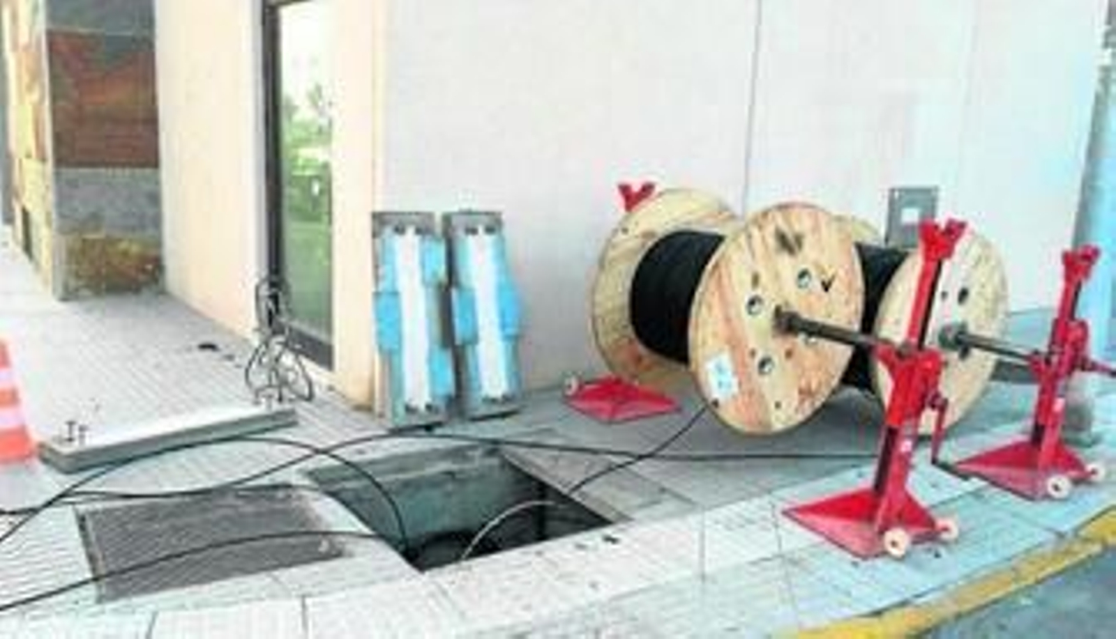 Imagen de los trabajos que se han llevado a cabo durante esta semana en  La Línea.