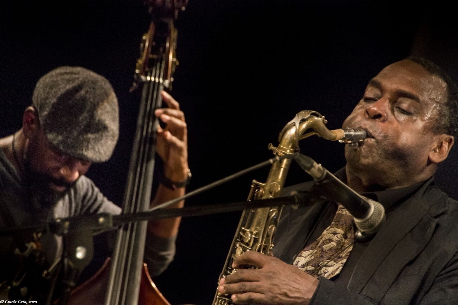 David Murray, con el contrabajista Bradley Jones.