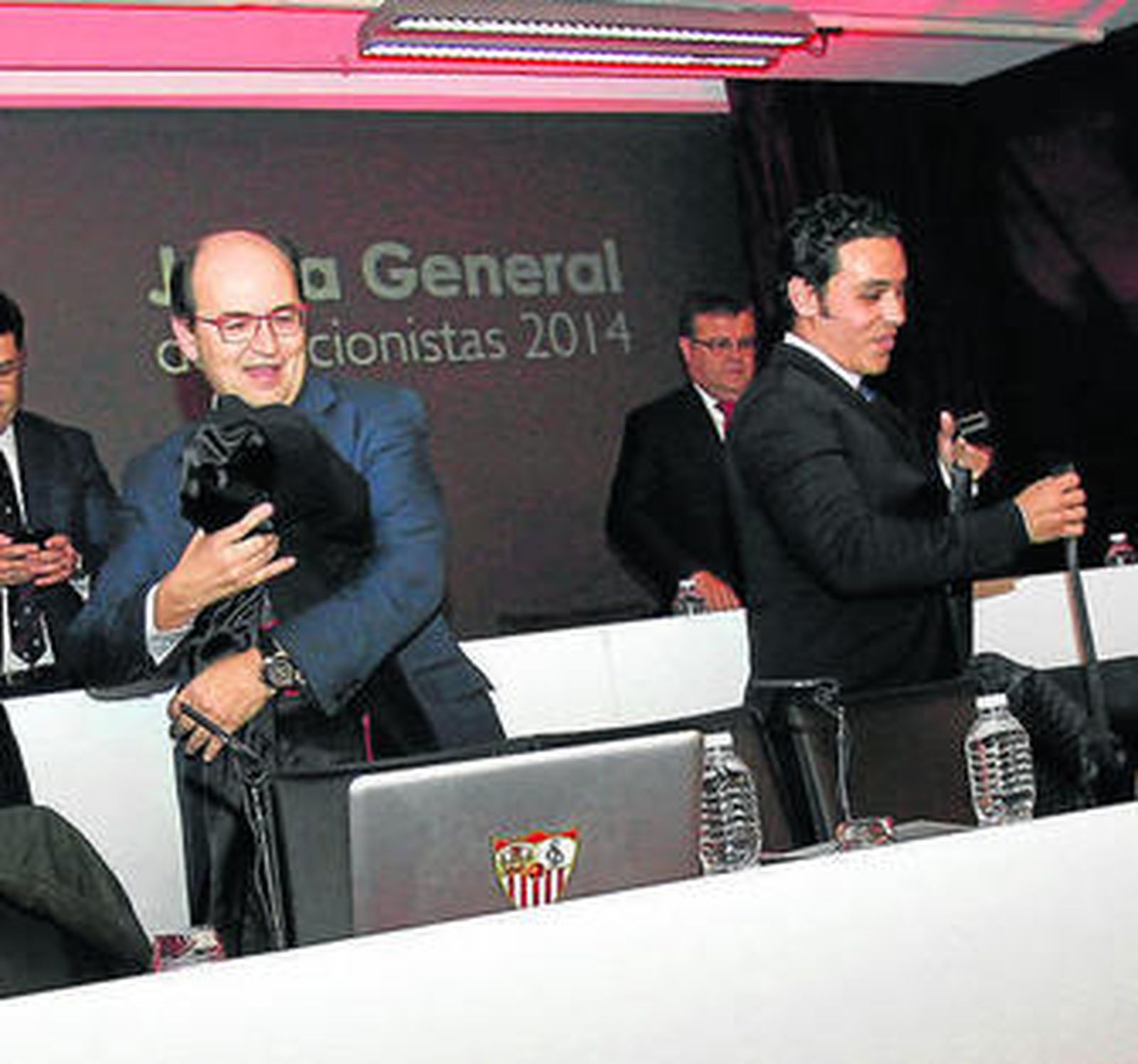 Castro y Del Nido Carrasco, en la última Junta de Accionistas.