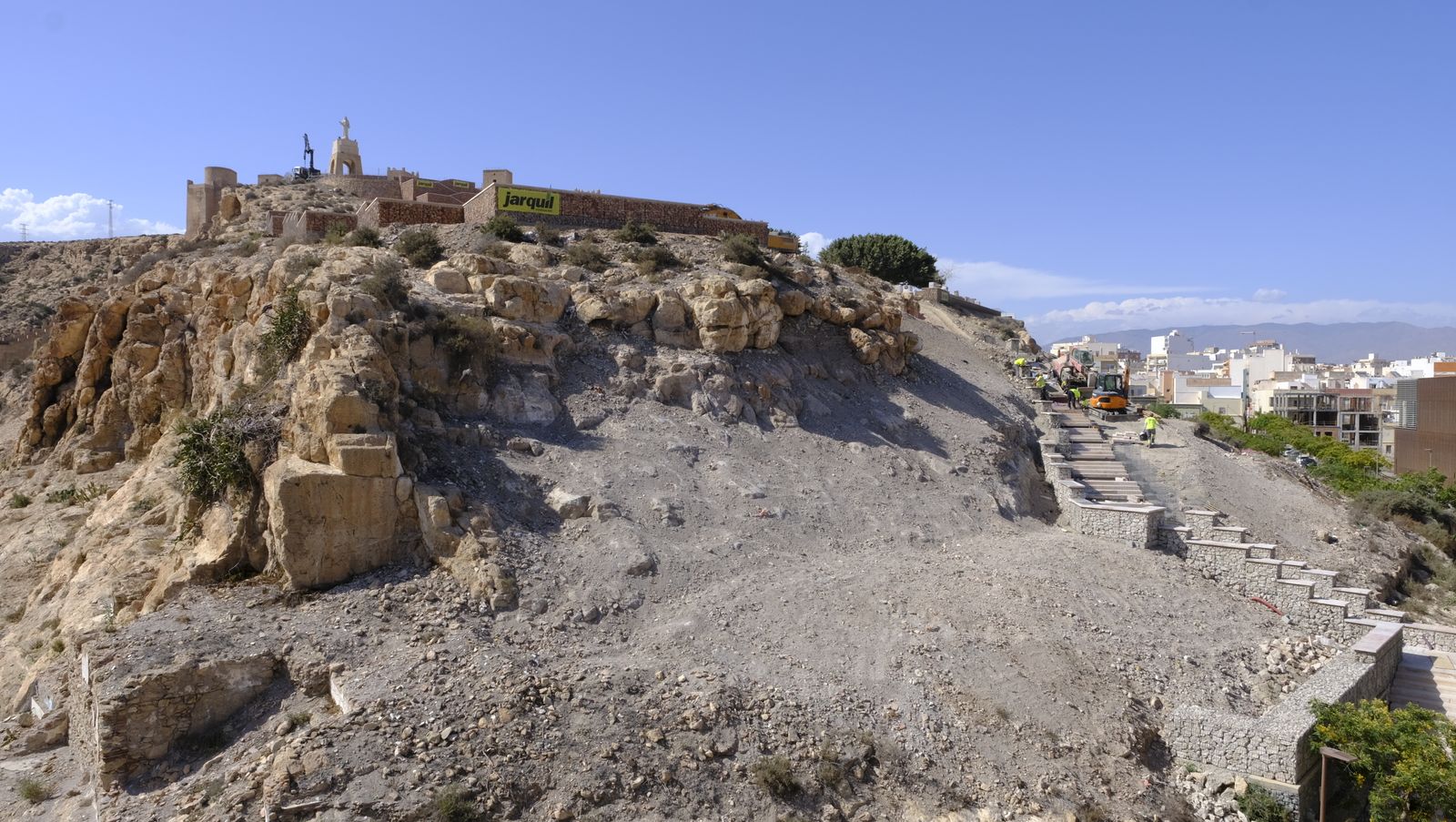 Imágenes del avance de las obras en la zona del Cerro de San Cristobal