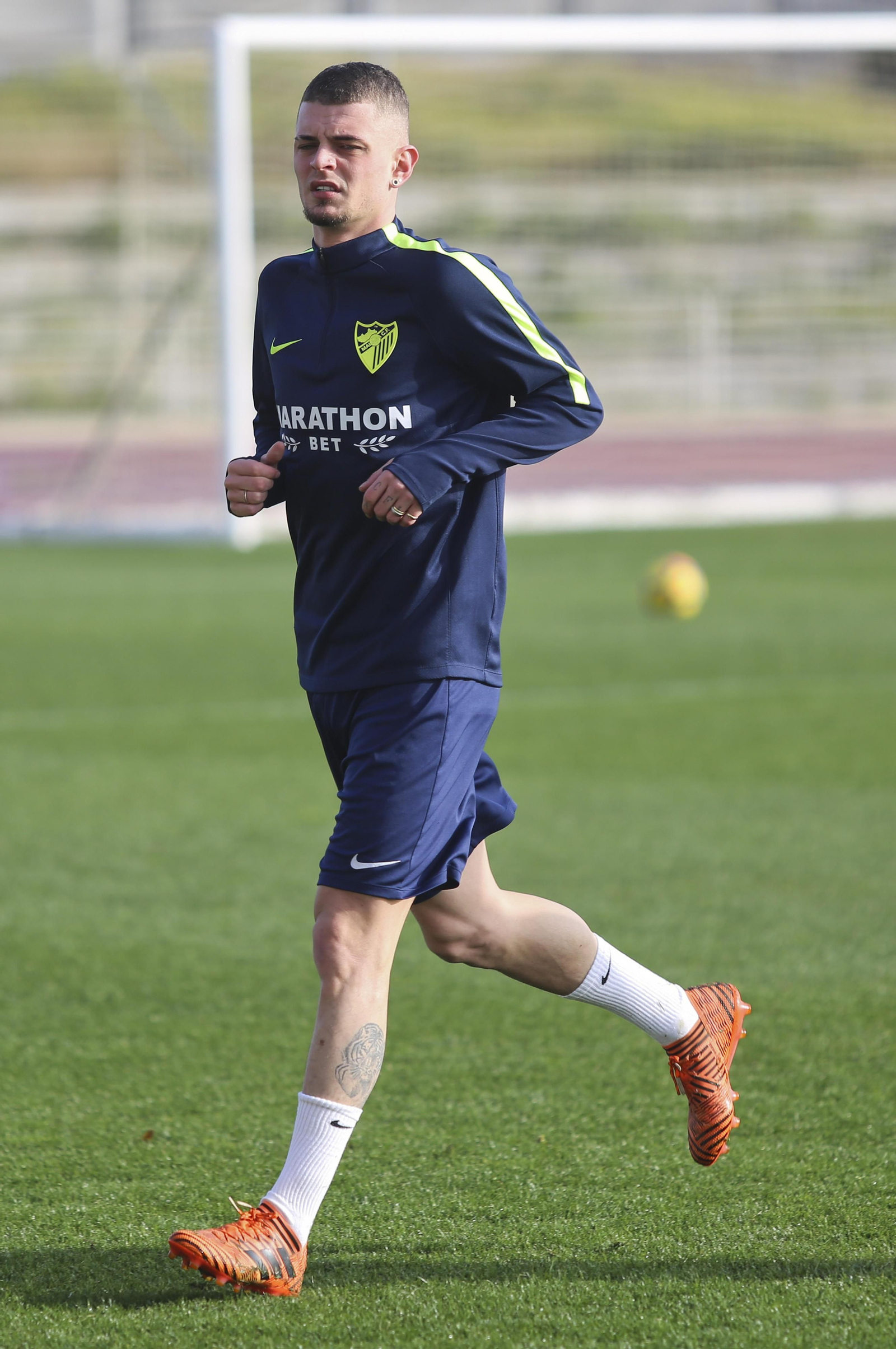 Lestienne, en su primer entrenamiento.