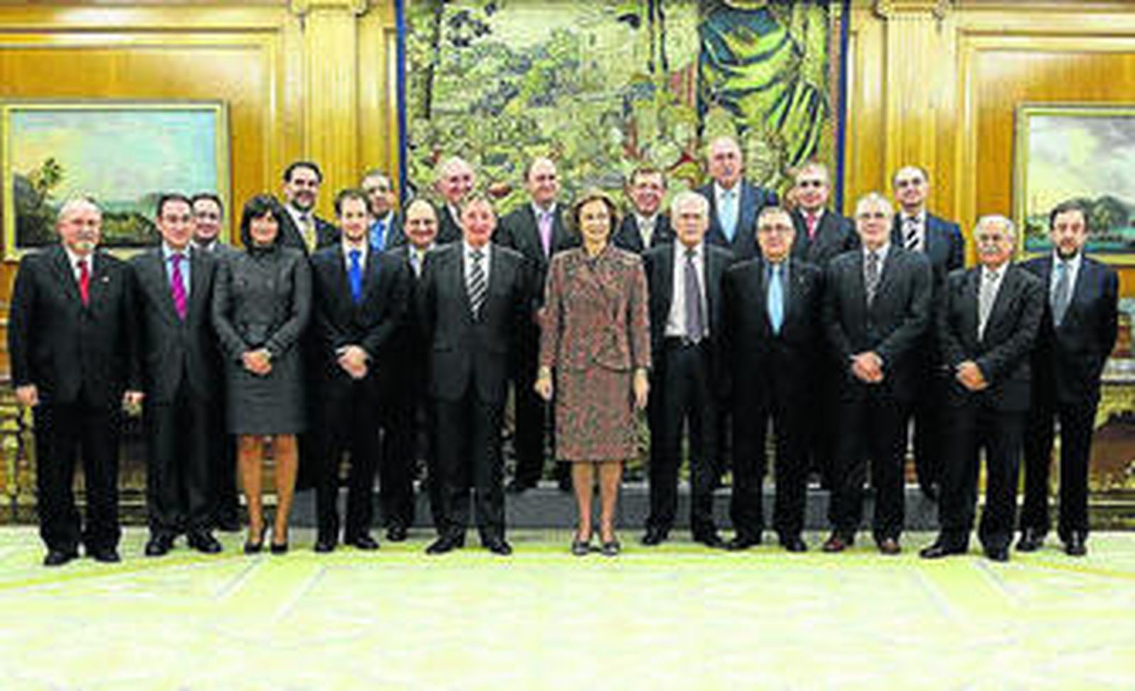 El consejo asesor de Art Natura con la Reina, la pasada semana.