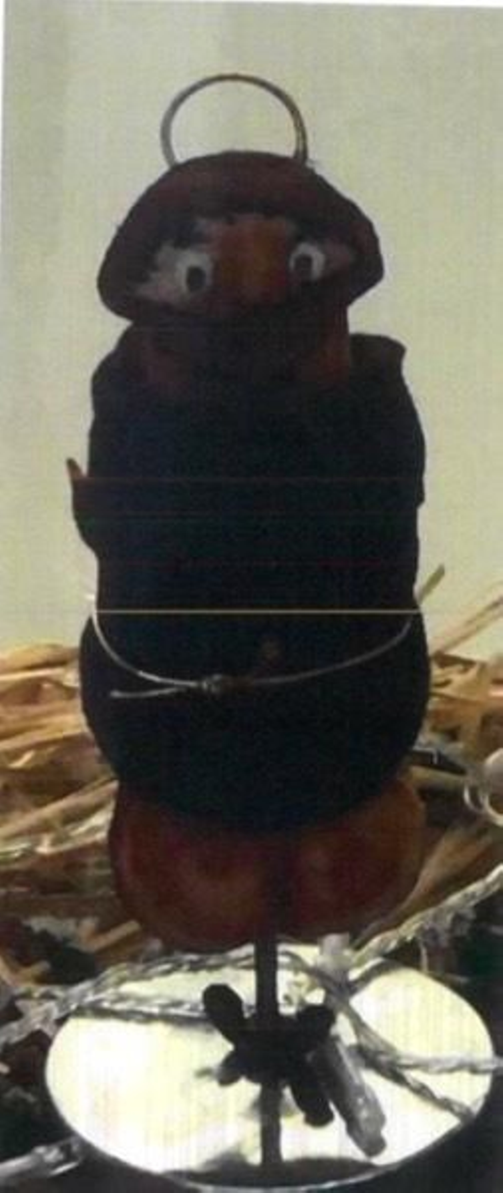 La figura de San José con forma de pene, en la fotografía aportada al juzgado por la Policía Local.