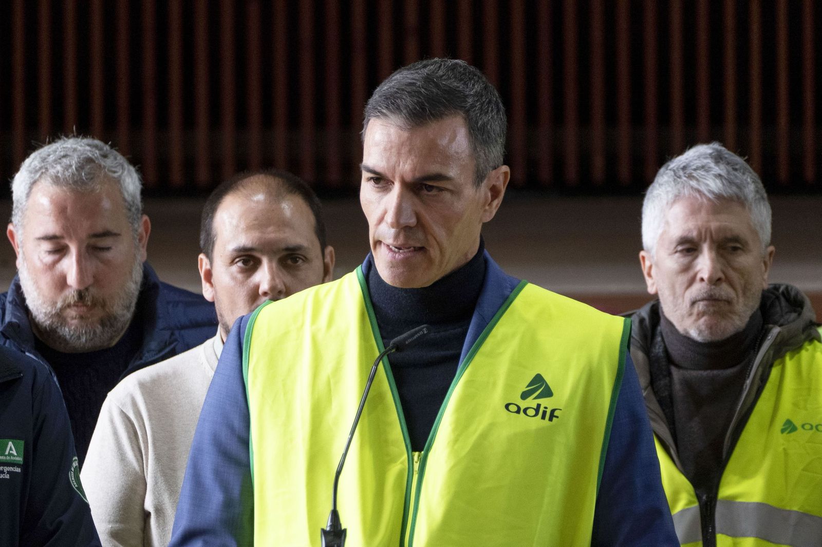 Pedro Sánchez el pasado lunes en Adamuz.