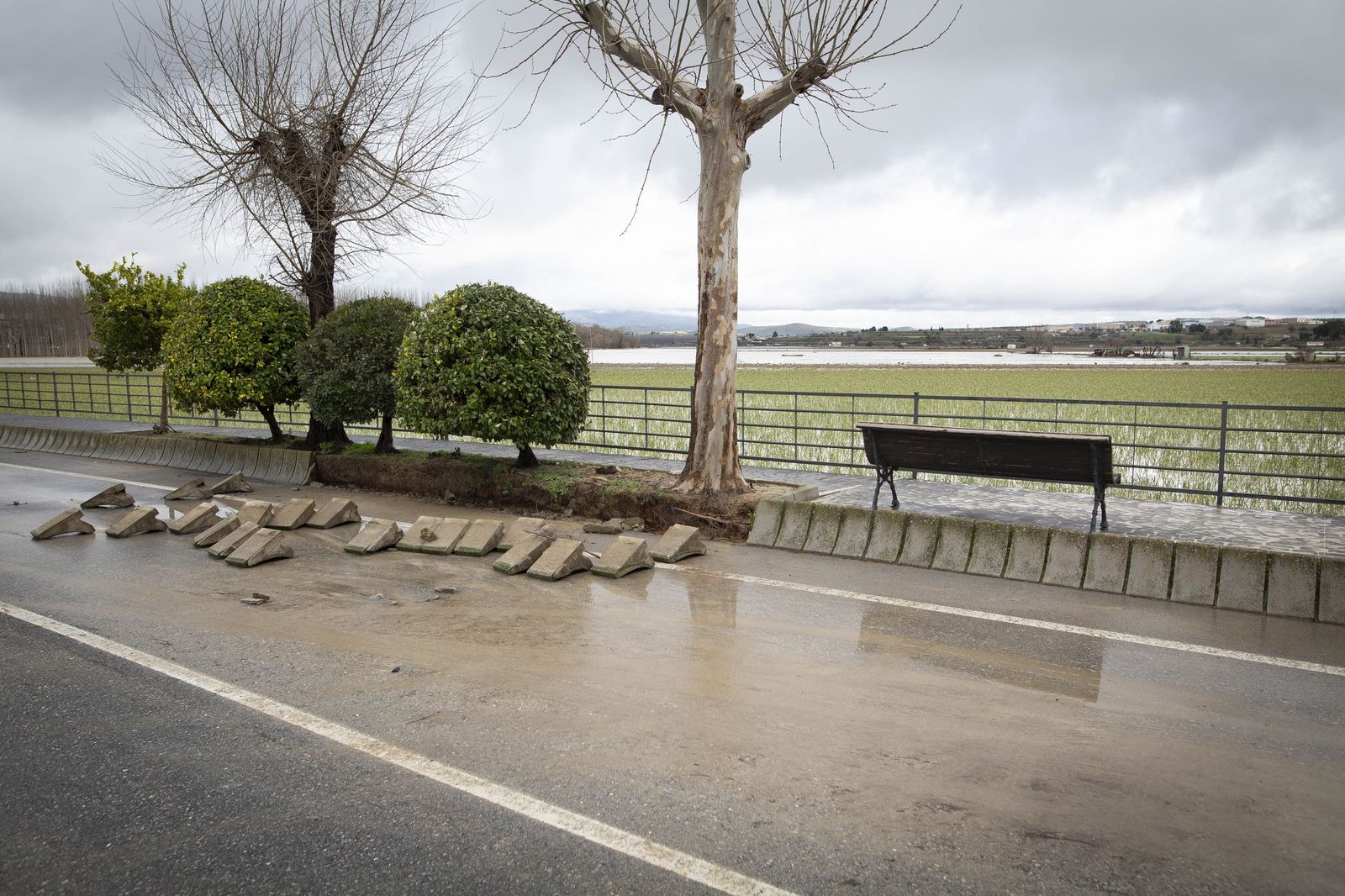 Fotos: Pedro Sánchez visita Huétor Tájar para comprobar los daños de la borrasca Leonardo