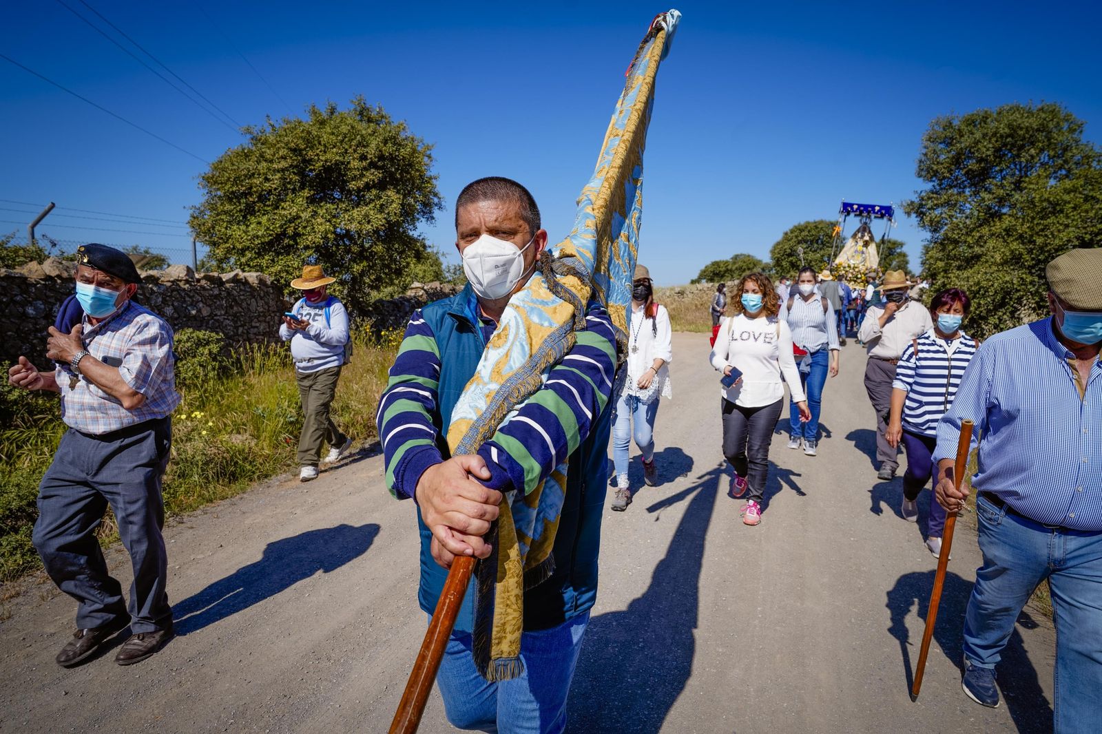 La llegada de la Virgen de Luna a Villanueva de Córdoba, en fotografías