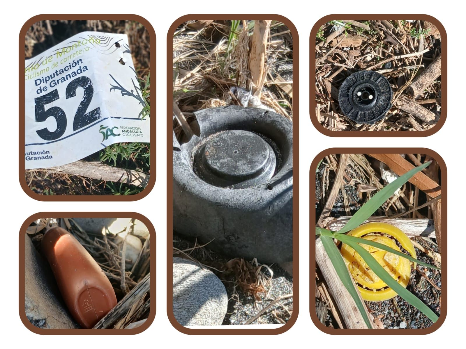 Basura encontrada en playa de Cabria