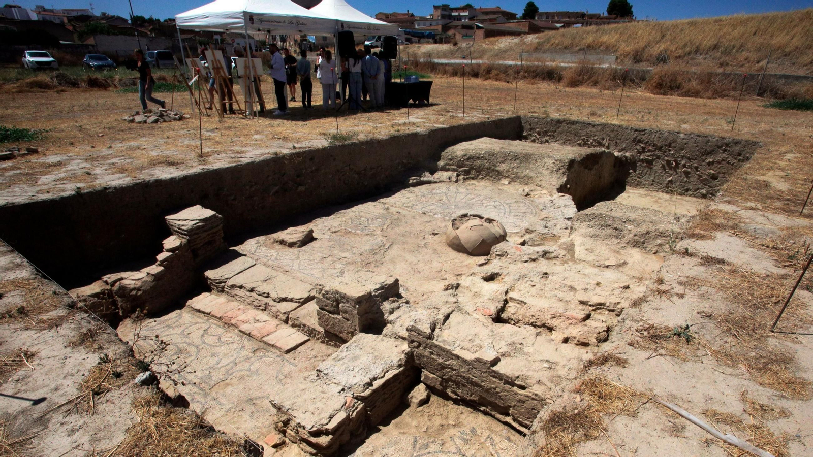 Imagen de las últimas excavaciones realizadas, que podría corresponder a las termas de la villa de Las Gabias