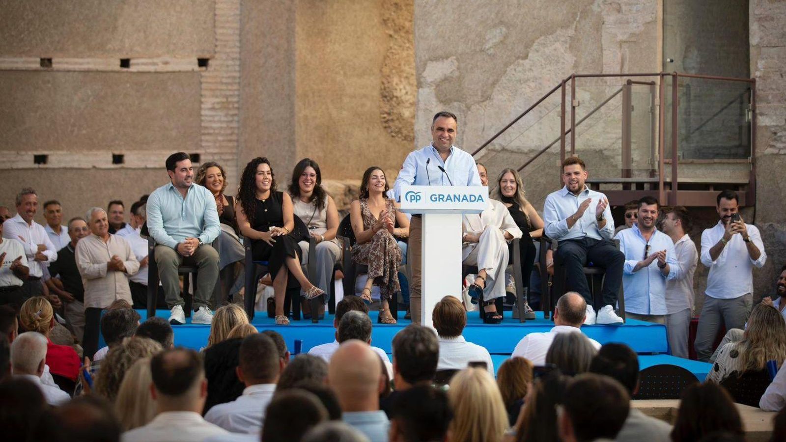 Intervención del presidente provincial de Granada durante el arranque del curso político del PP en Huétor Tájar