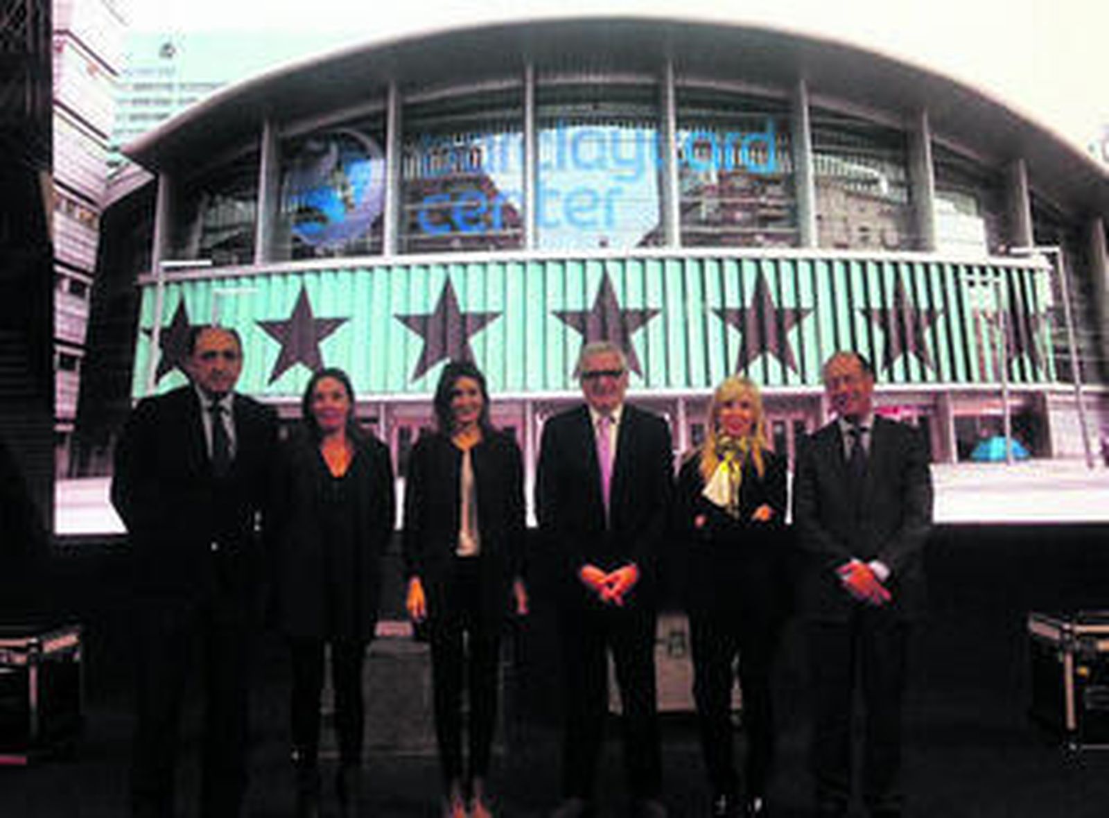 Manuel Saucedo, Paz Aparicio, Carmen Castell, Xavier Bartrolí, Sandra Di Moise y Manuel Pérez, ayer.