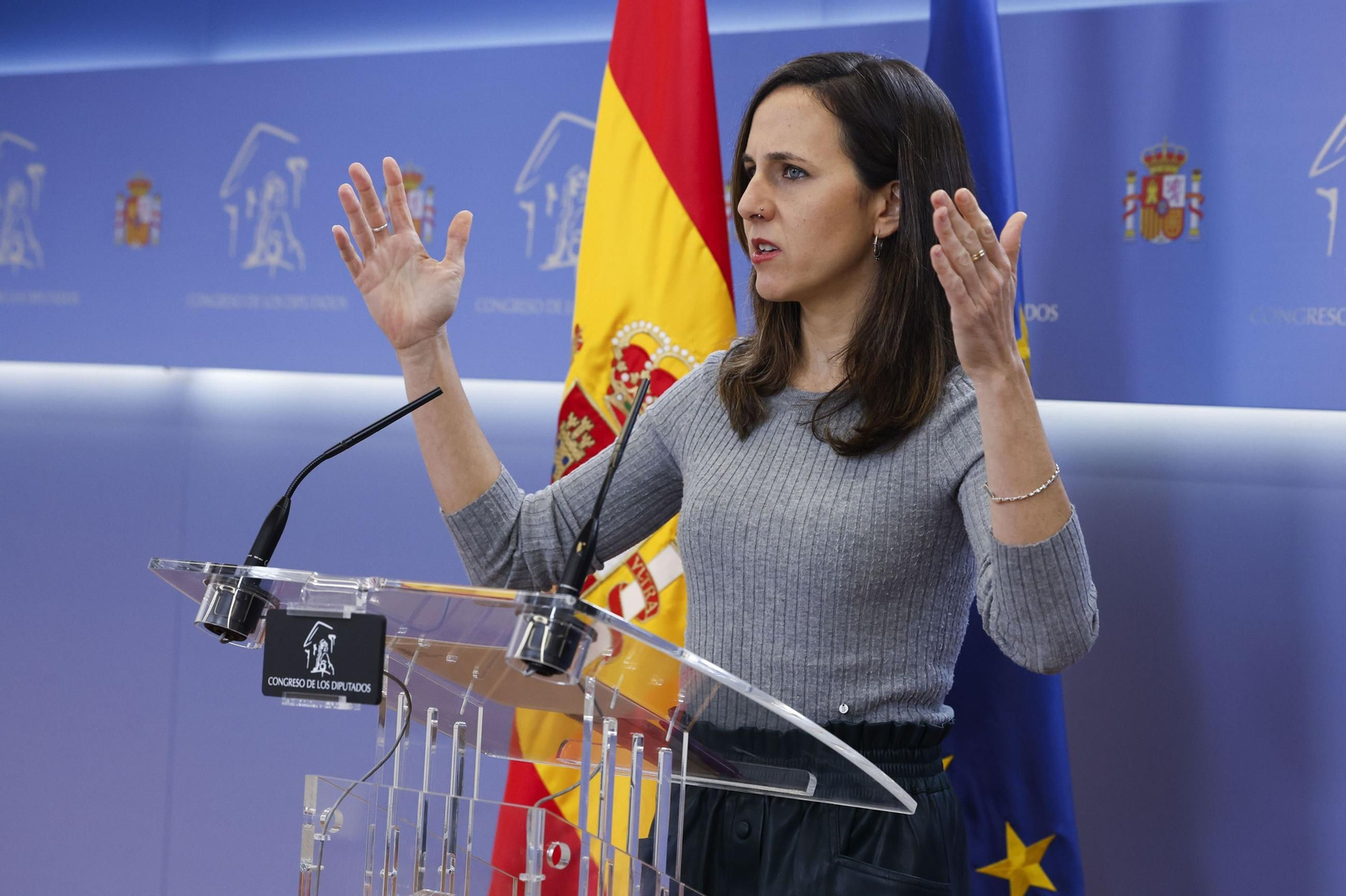 La secretaria general de Podemos, Ione Belarra.
