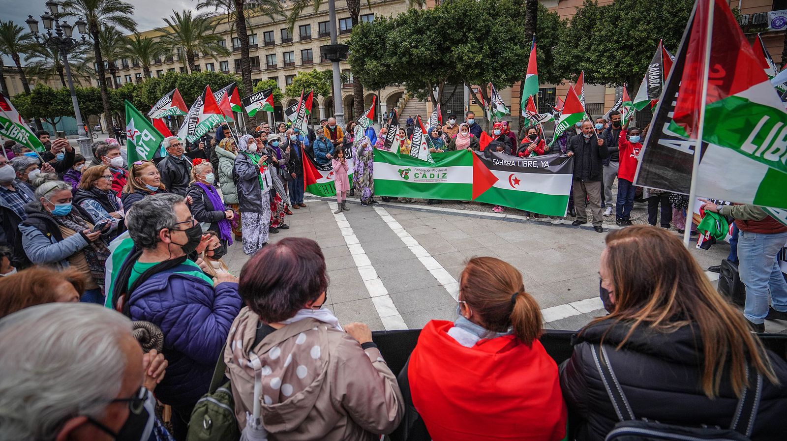 Manifestación en apoyo al pueblo Saharaui