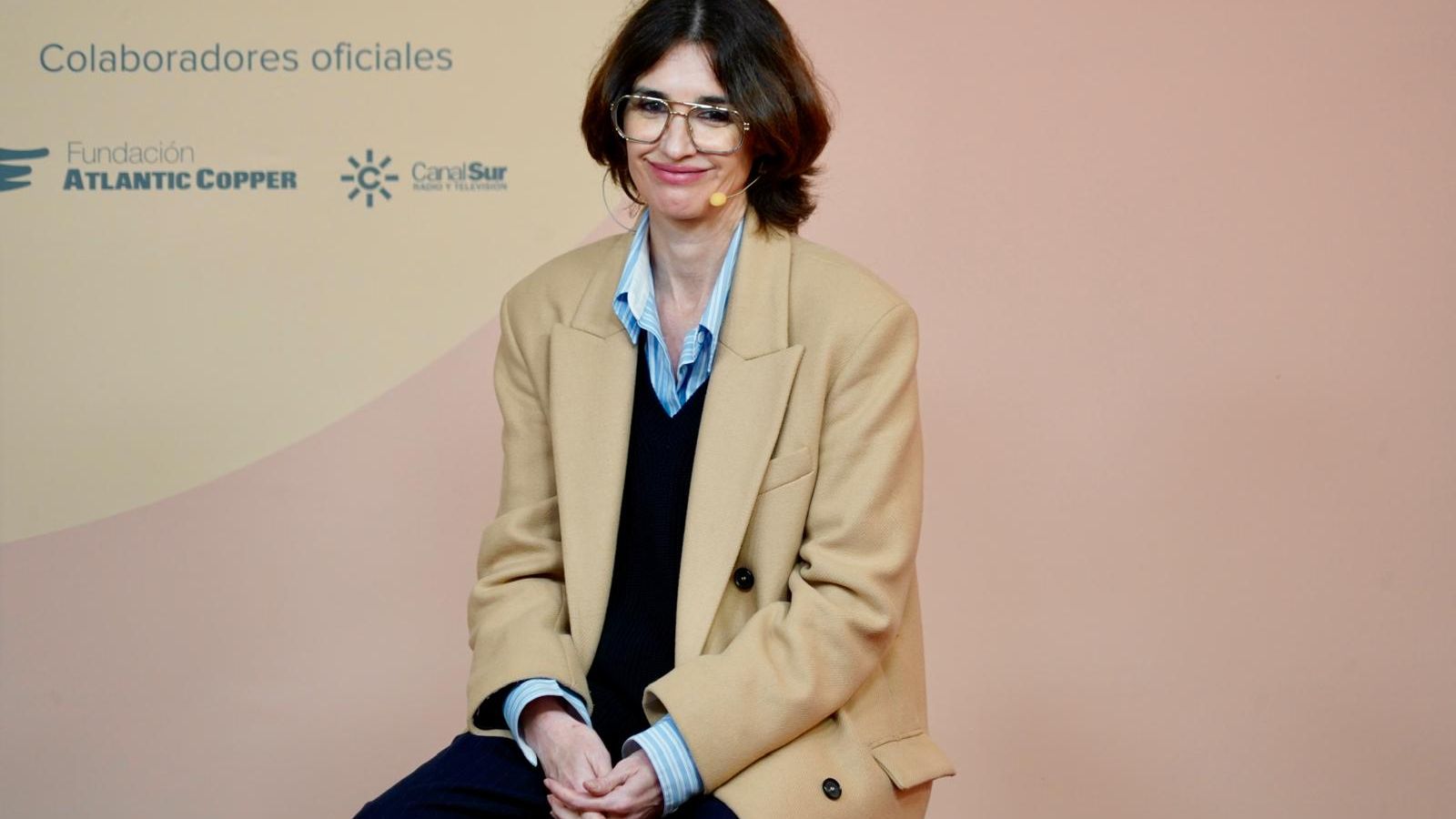 Paz Vega, en un momento del encuentro con la prensa este viernes en la Casa Colón.