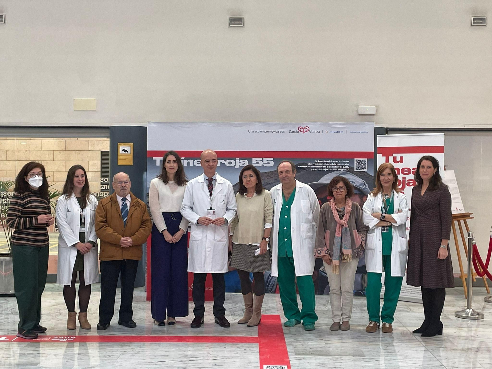 Presentación en el Hospital Reina Sofía de la campaña ‘Tu línea roja 55'.