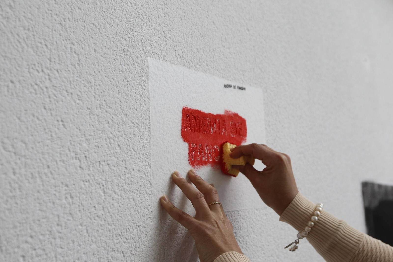 Fotos mural reivindicativo enfermedades raras Universidad de Almería-UAL