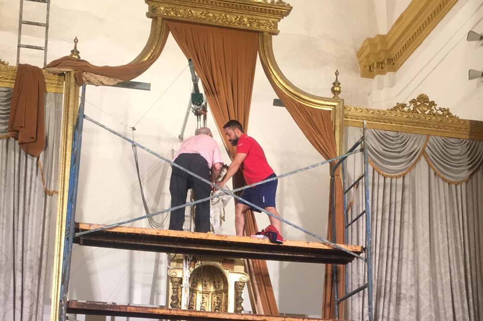 La bajada de la imagen de la Virgen de la Palma