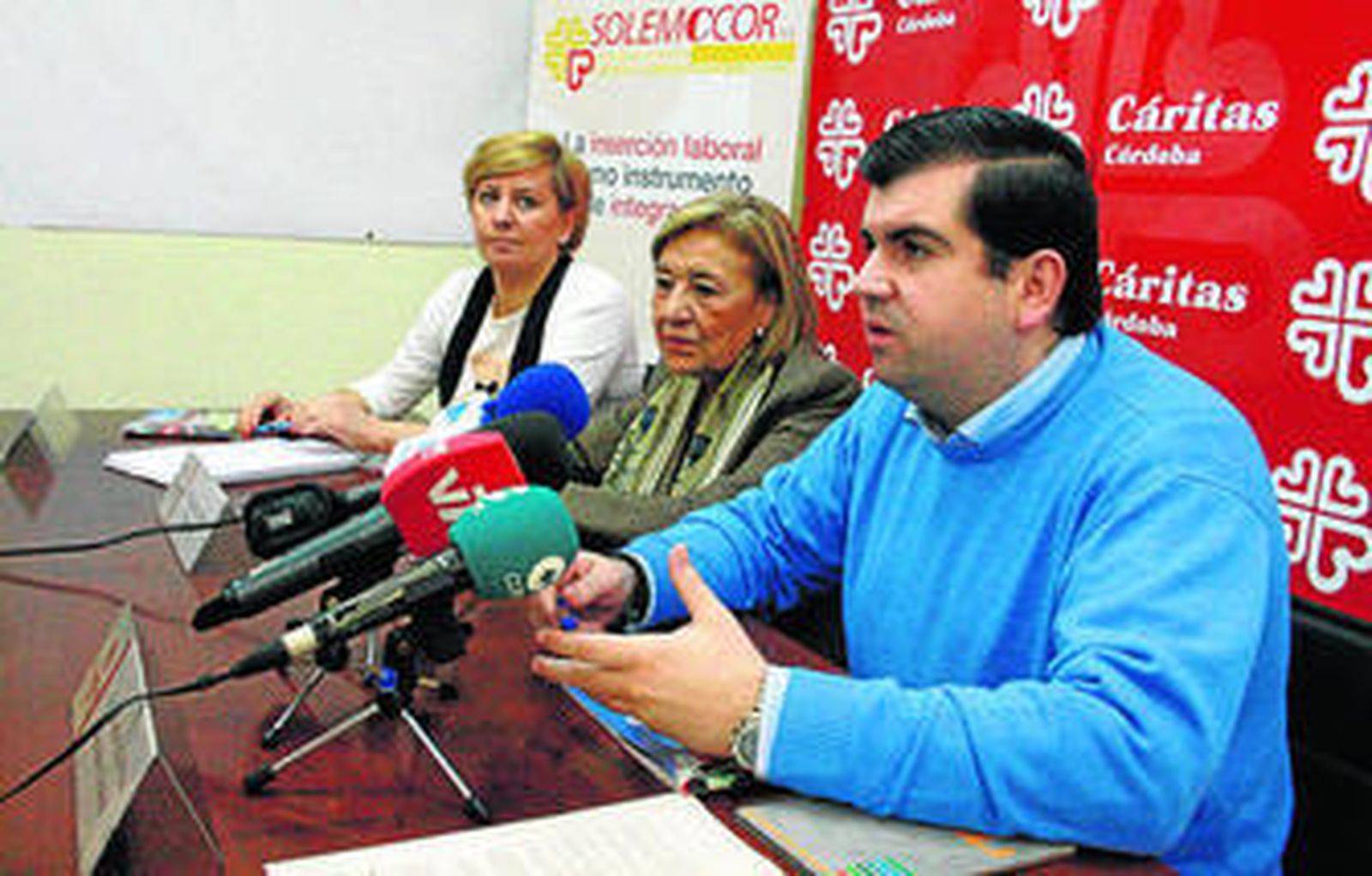Salvador Ruiz, durante la presentación del balance de Cáritas Diocesana, ayer.