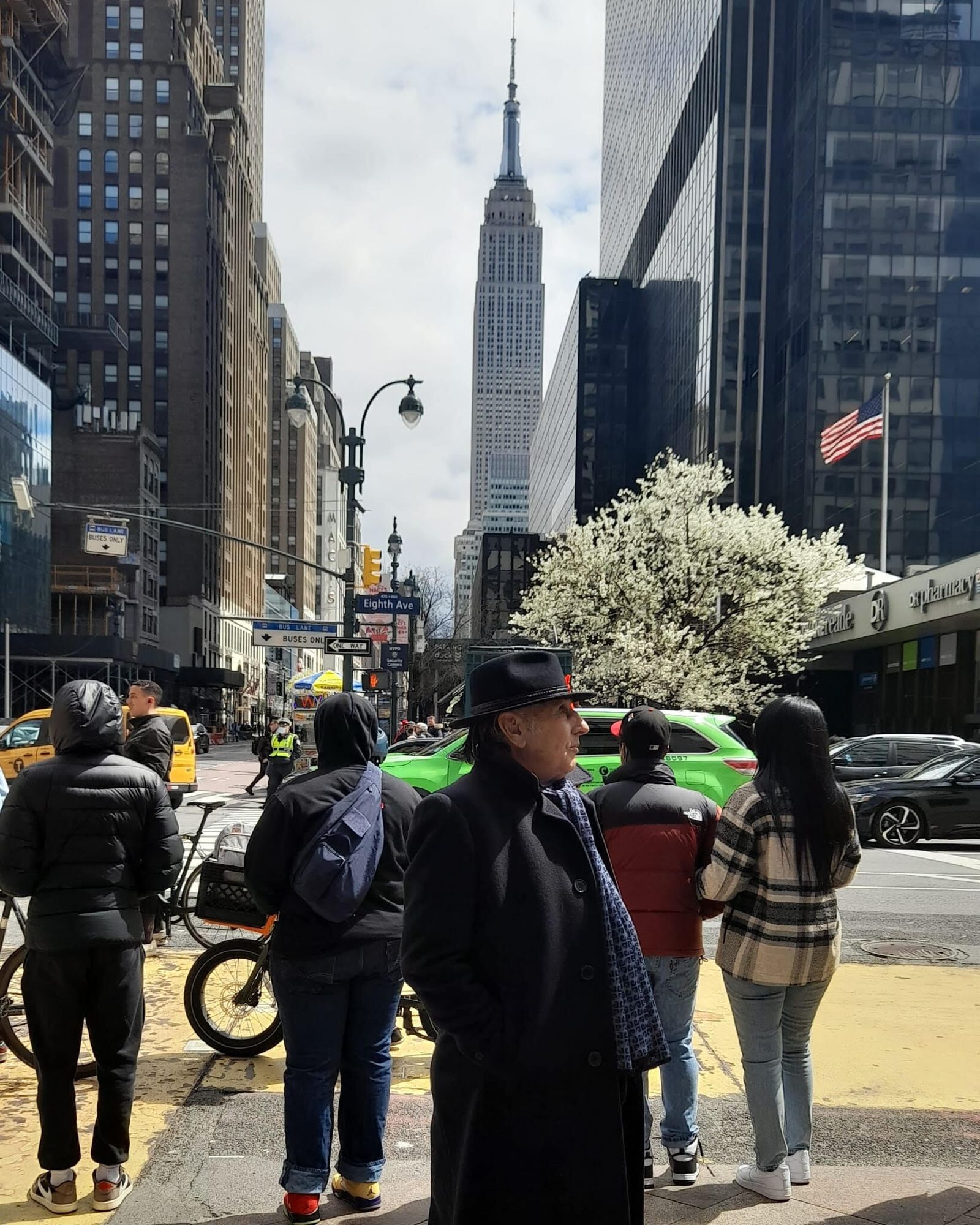 Carrete de Málaga durante el rodaje de la película en nueva York