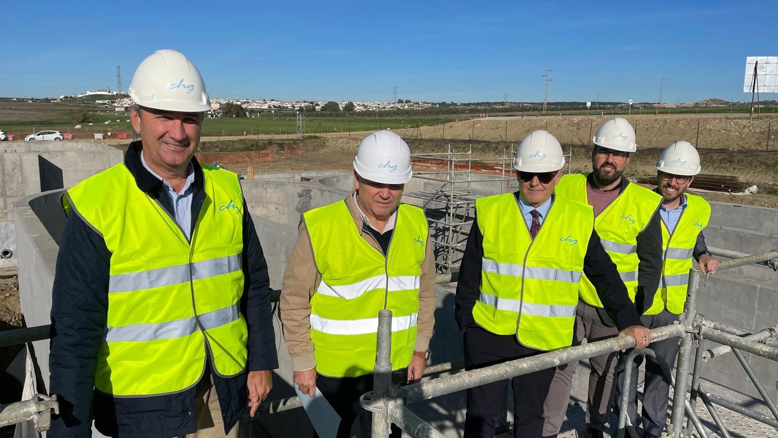 Visita a las obras de la EDAR Gerena