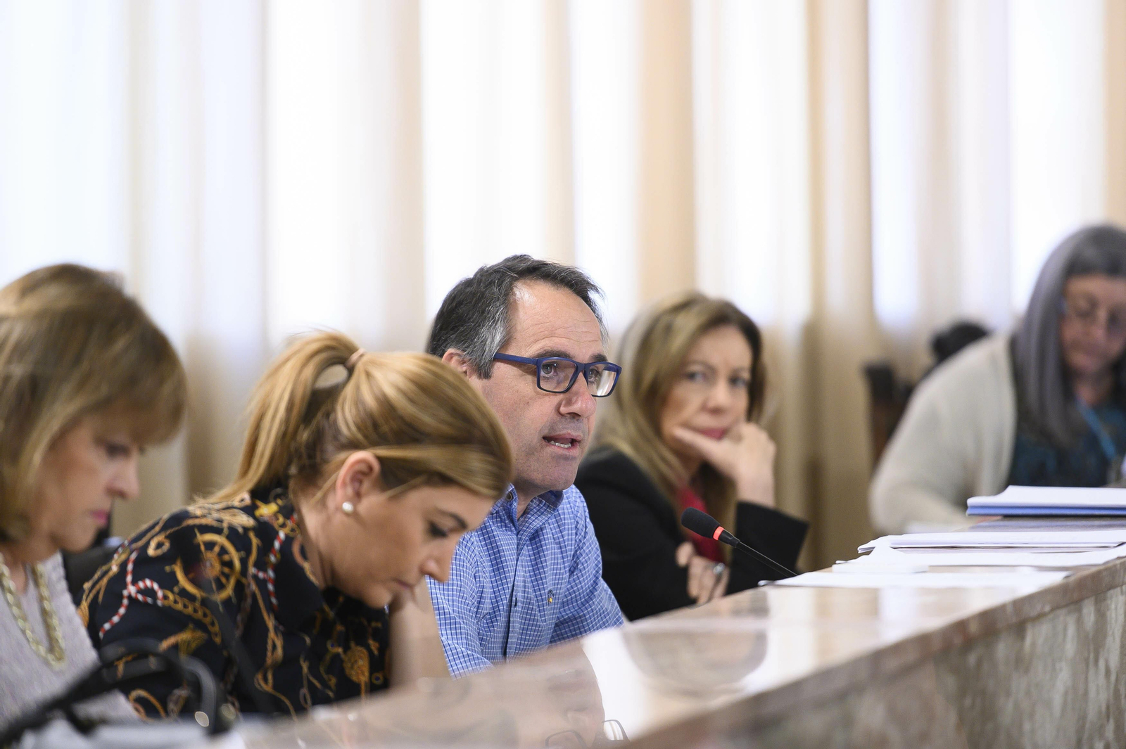 El concejal de Deportes, Juanjo Segura, durante la celebración de un pleno