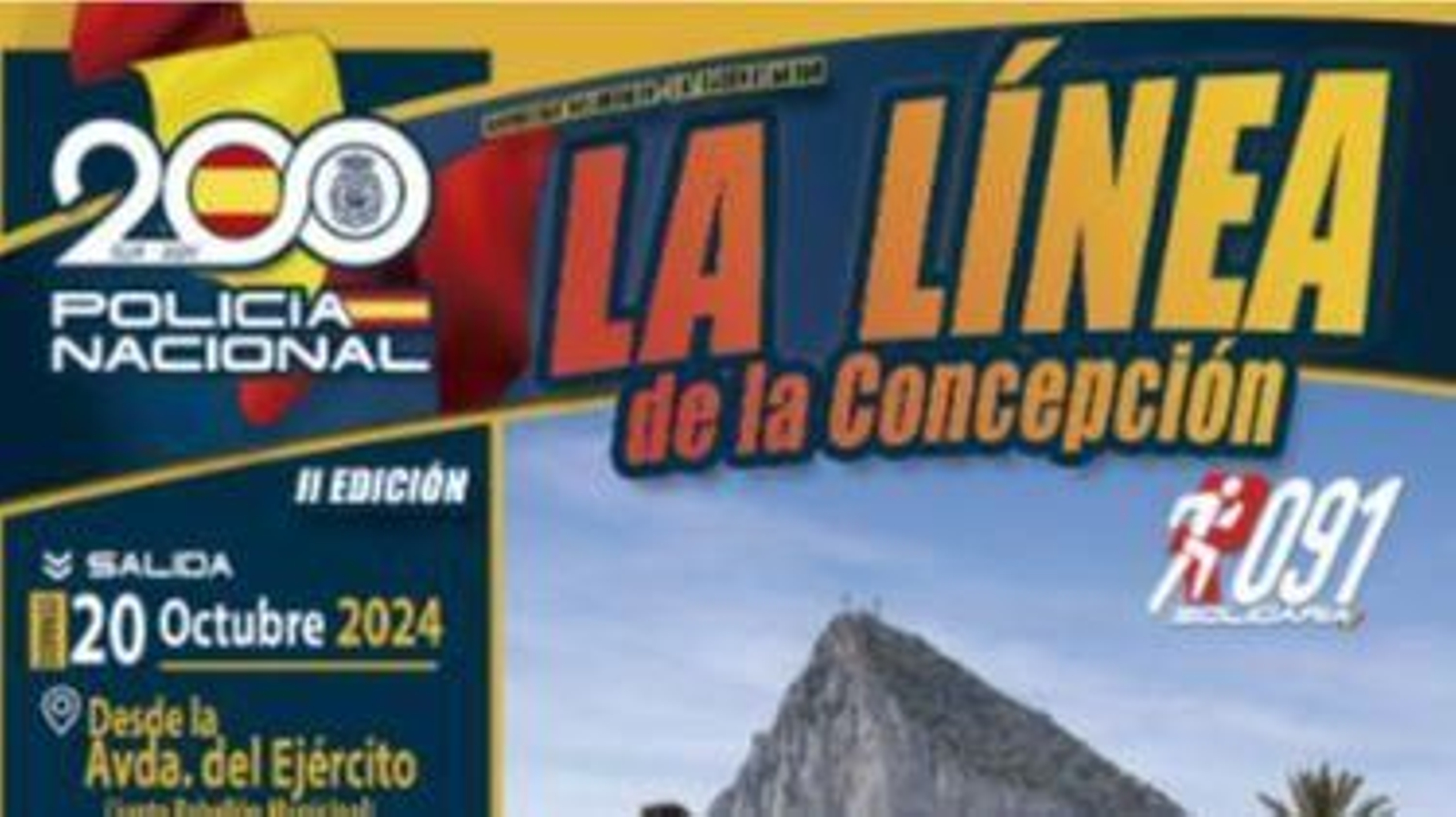 Detalle del cartel anunciador de la II Ruta 091