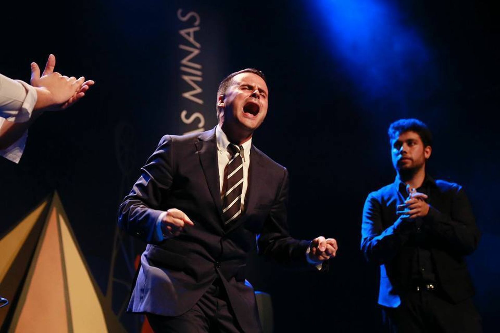 El cantaor granadino, en plena actuación el sábado.