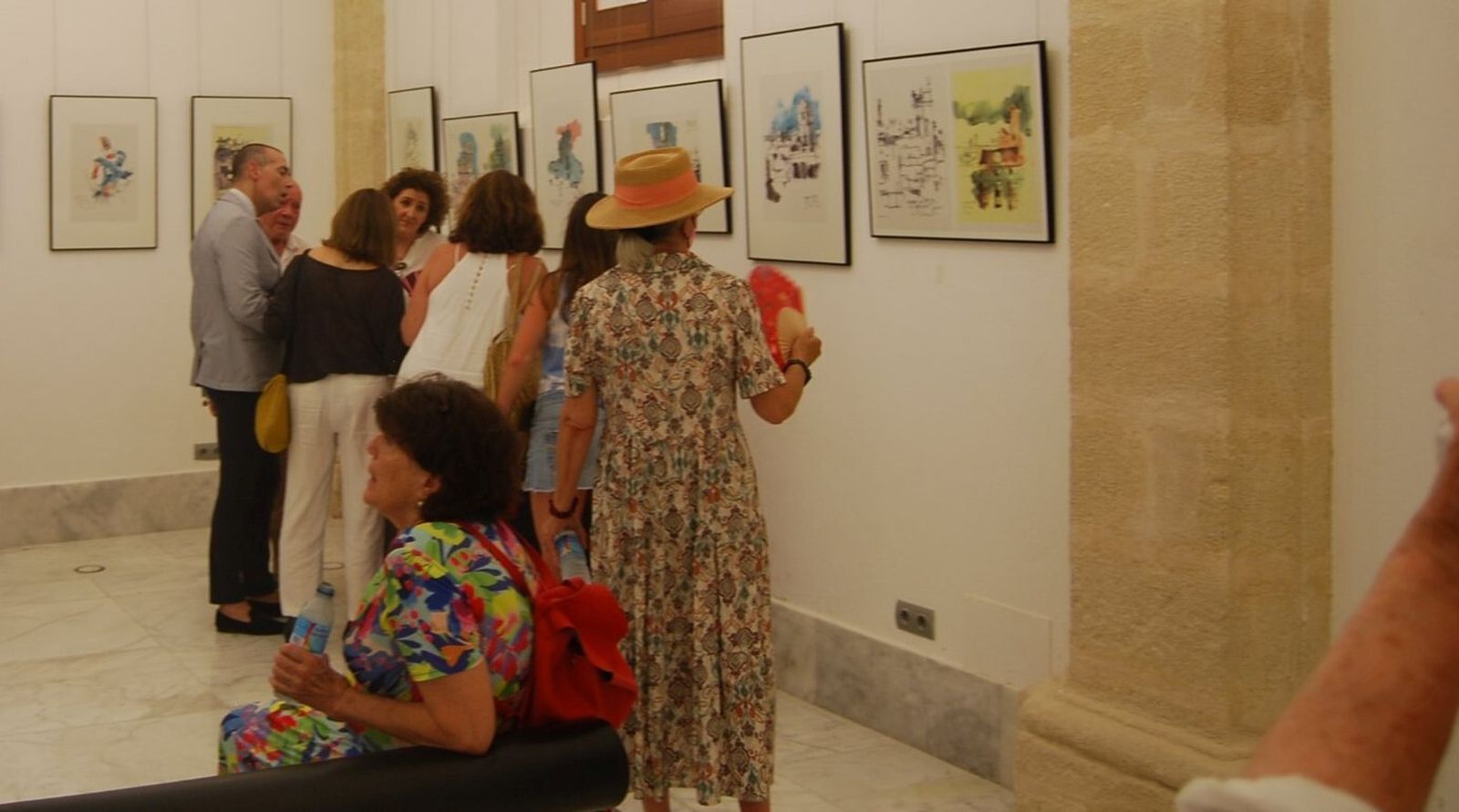 Algunos de los cuadernos de viaje que se exponen en la muestra.