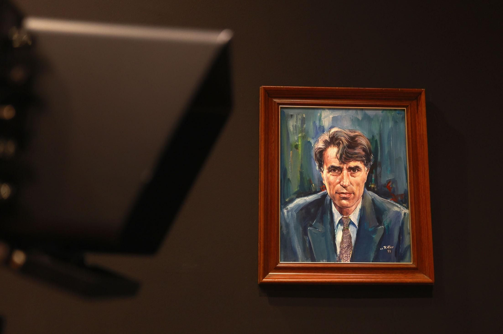 Retrato de Jesús Hermida, en el Centro de la Comunicación que lleva su nombre.