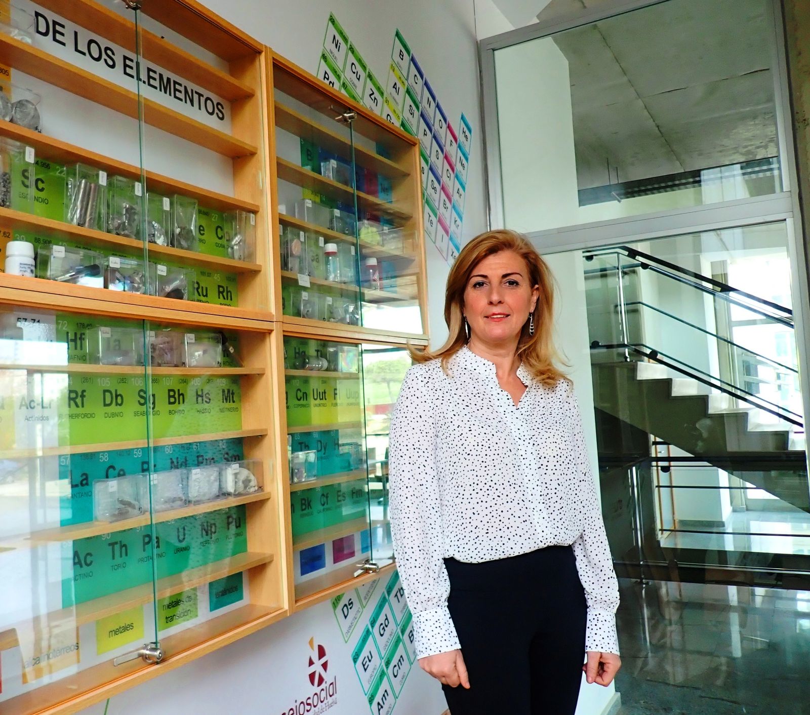 María del Mar Díaz en el laboratorio de la Universidad de Huelva.