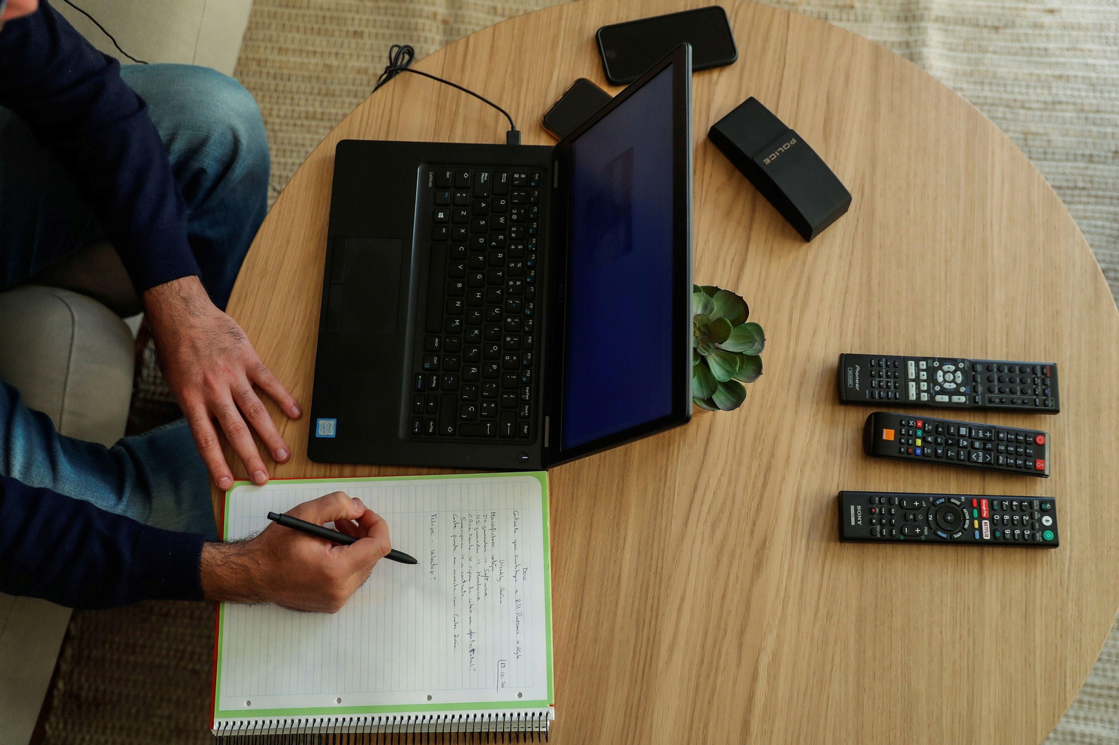 Teletrabajo durante el confinamiento.