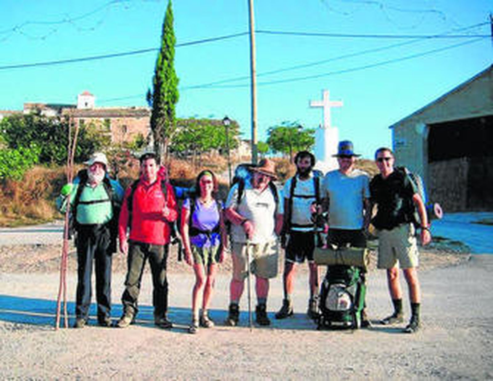 Los siete huercalenses marchan rumbo a Caravaca.