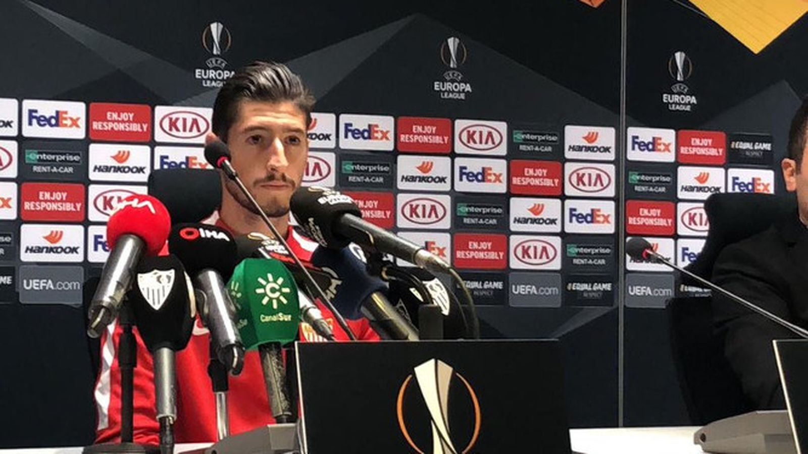 Escudero, en rueda de prensa.