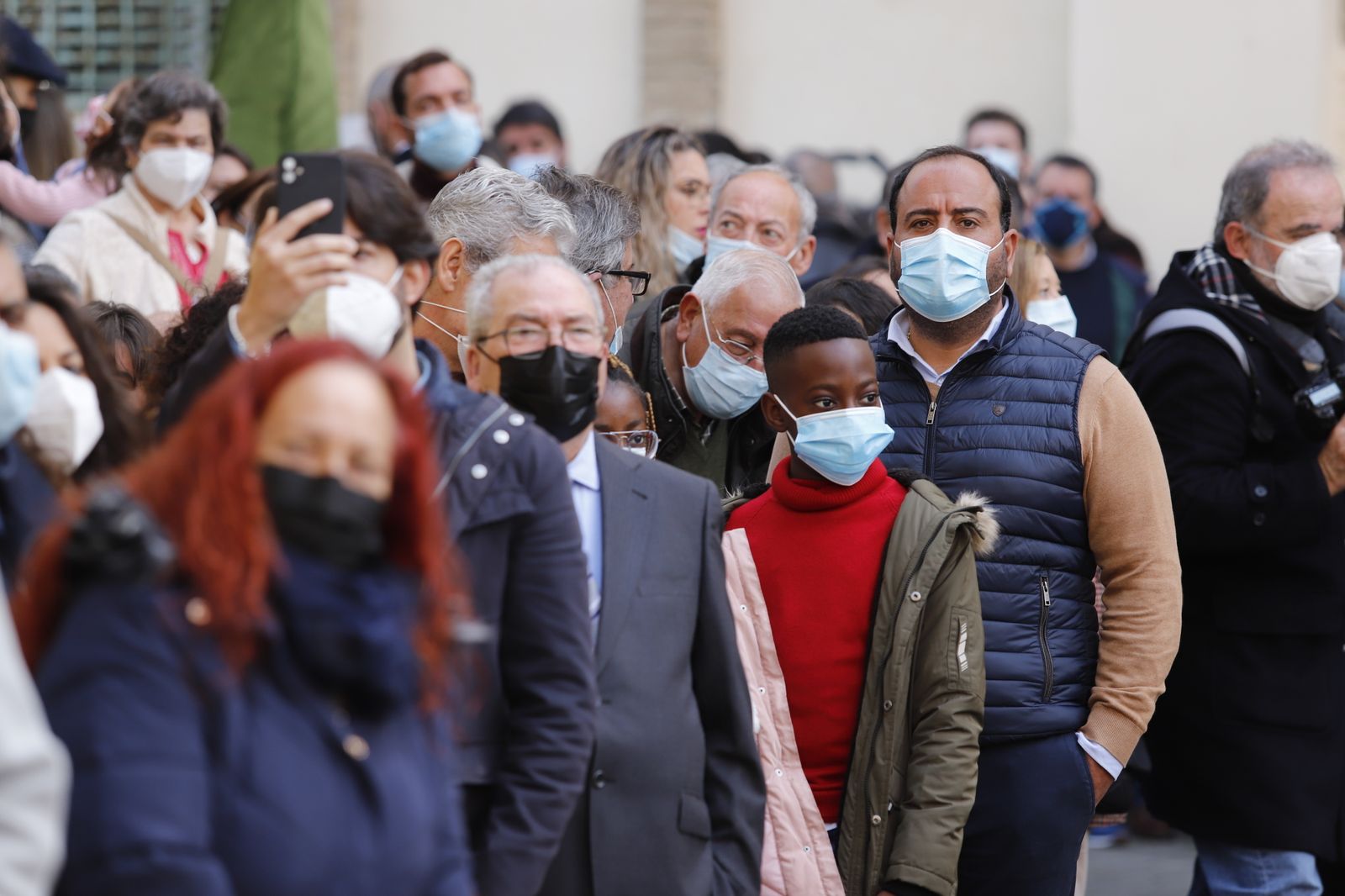 Imágenes del ambiente en la procesión de San Sebastián en Huelva